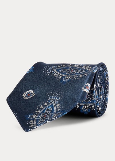 Corbatas Ralph Lauren Hombre Azul Marino / Azules Claro / Multicolor - Handmade Silk Jacquard - JCPM